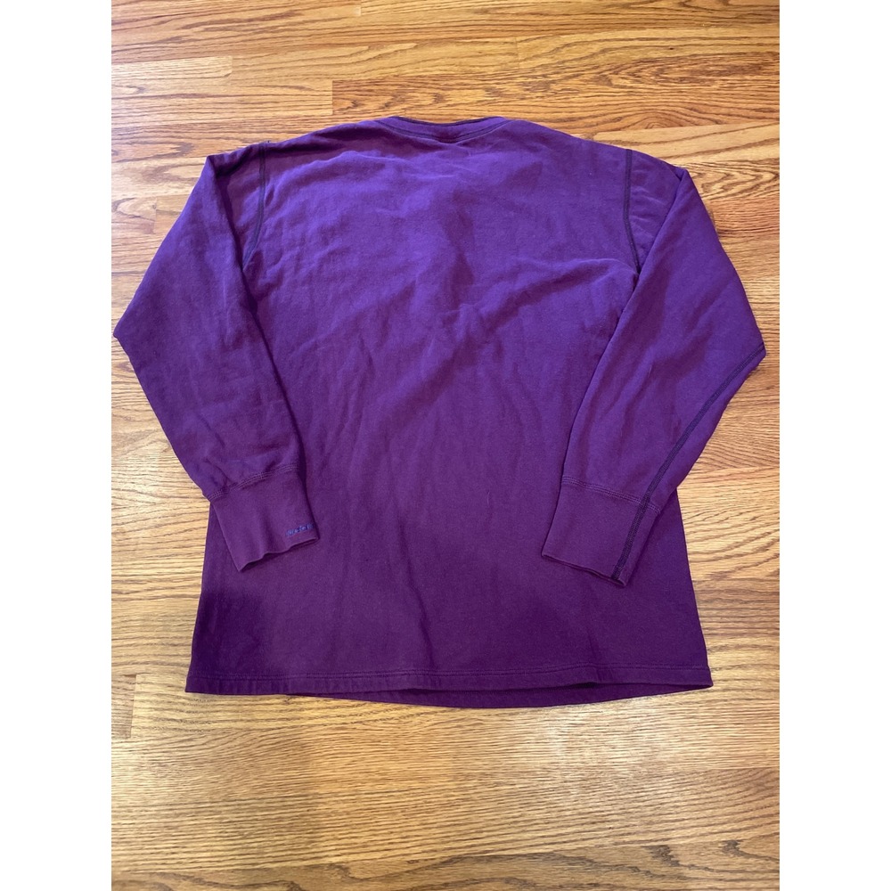 Vintage Duofold Men's Henley Shirt Large Purple Long Sleeve Dual Layer Thermals - Picture 2 of 7